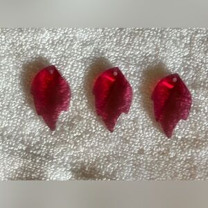 Swavorski Red Leafs with bonus beads